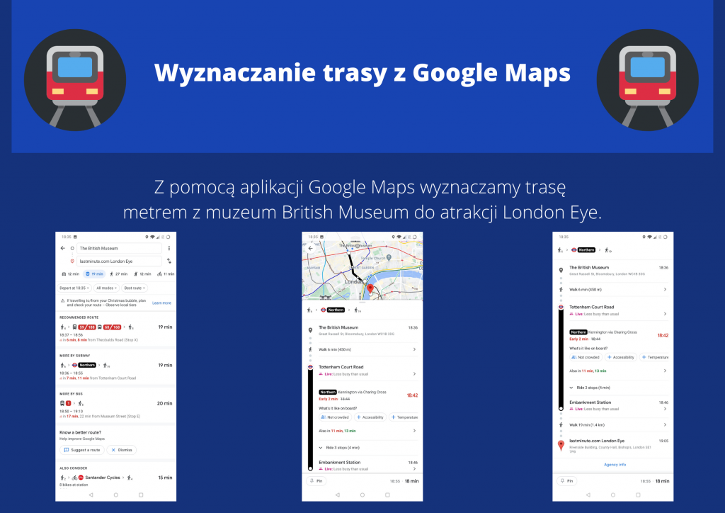 Wyznaczanie trasy z Google Maps