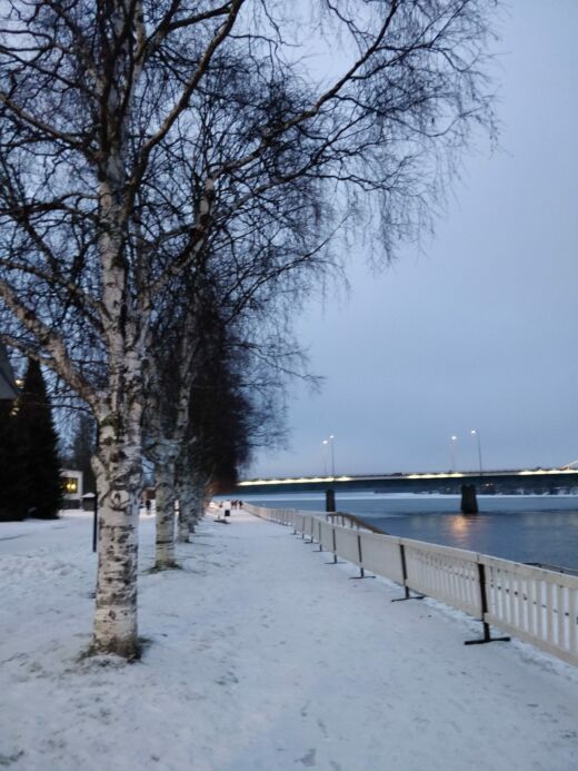 Centrum Rovaniemi zimą