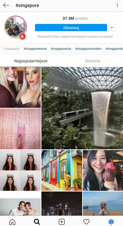 Aplikacje podróżnicze instagram